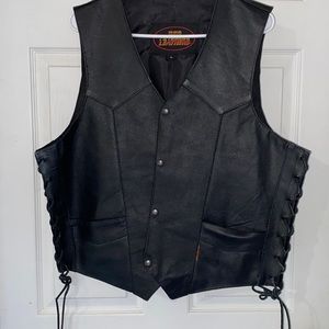 Womens leather vest